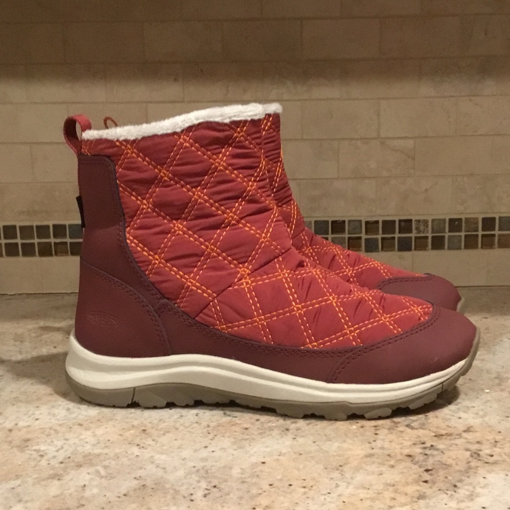 NEW Women’s Keen Terradora II Wintry Faux Fur Waterproof Pull On Boots Size US 7